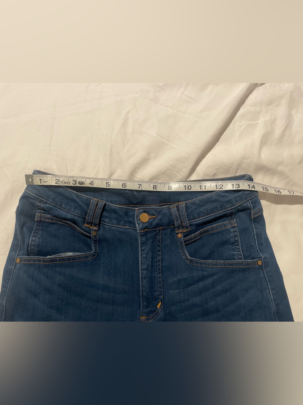Popflex Superstretch Midrise Wide Leg Jeans - Medium, 32”inseam, Medium Wash. - Picture 6 of 8